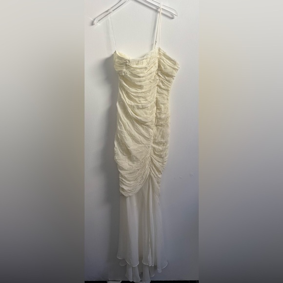 House of CB Pearla Ruched Georgette Cocktail Maxi Dress B3115 - Picture 6 of 8